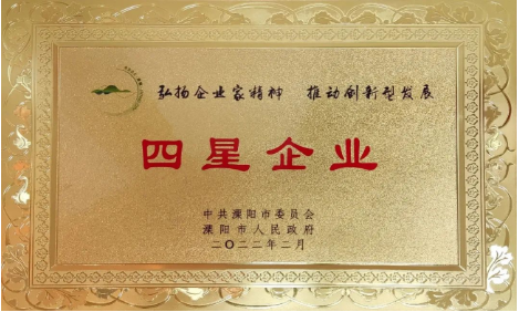 乐动网站公司荣获地市两级“工业四星企业”荣誉称号